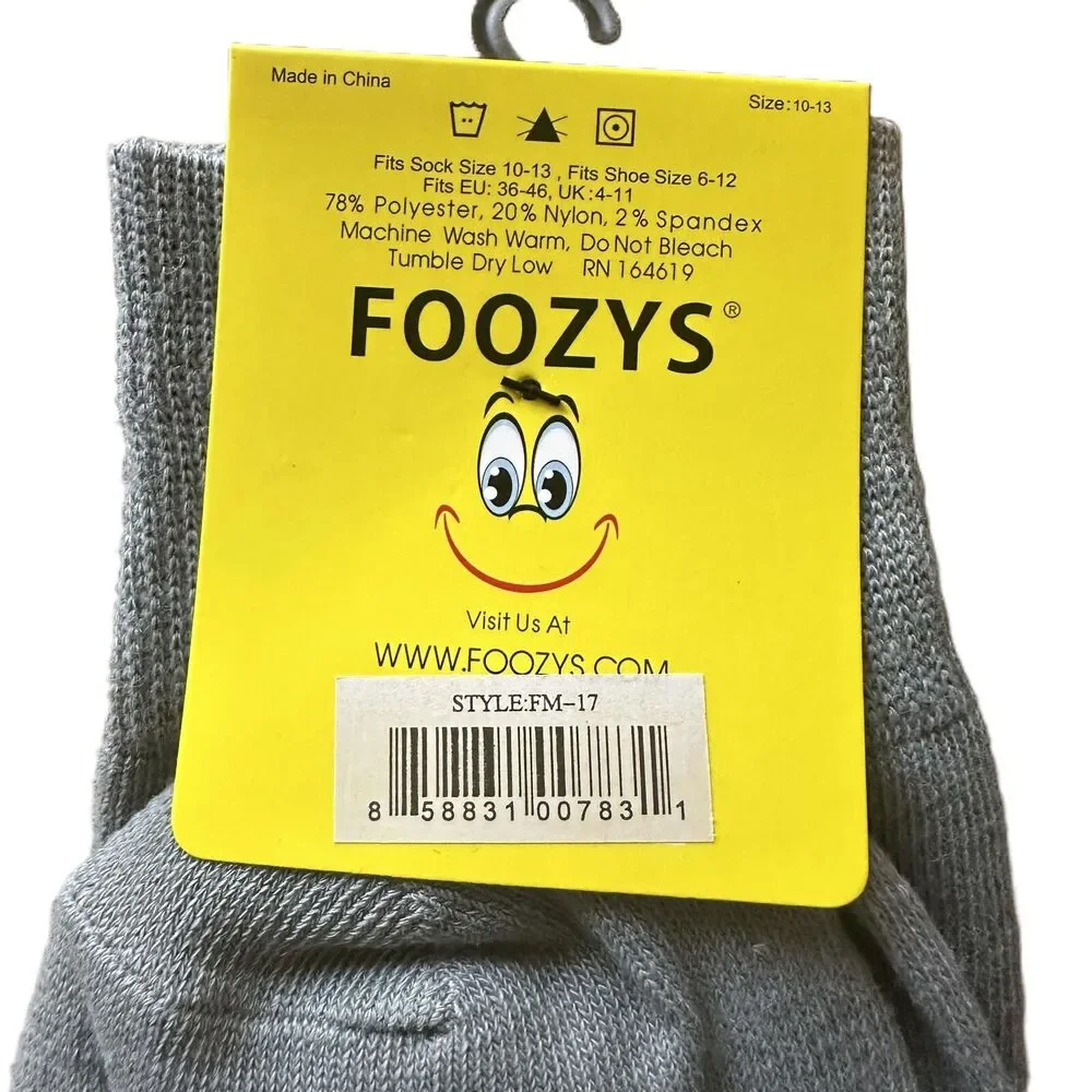 Foozys Gray Pin Ball Retro Novelty Printed Crew Mens Socks One Size New